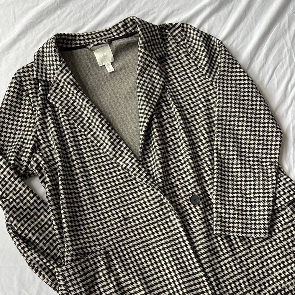 H&M Women's Houndstooth Blazer Coat